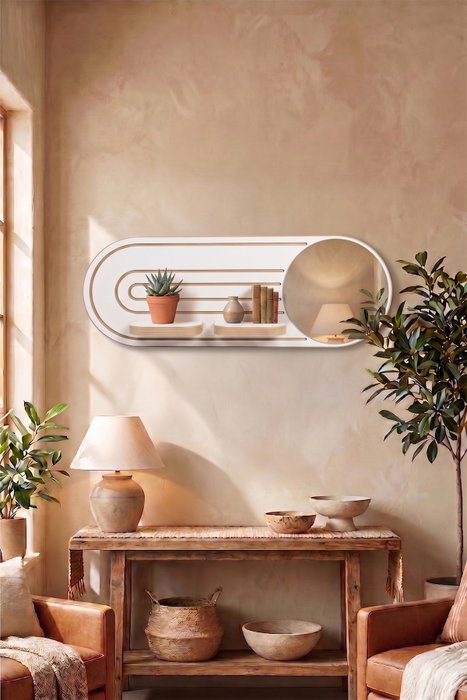 Hanah Home Estantería de pared Blanca Artmtkwll8